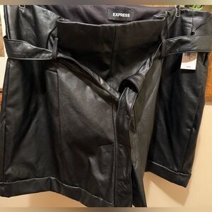 Express Women's Faux Leather Shorts - size 16